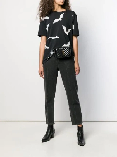 Shop Saint Laurent Bat Print T-shirt In Black