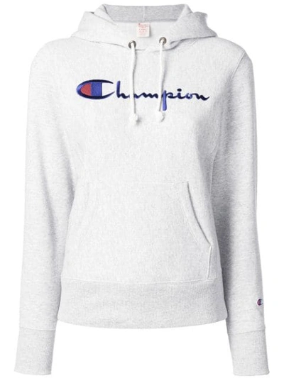 Shop Champion Logo Hoodie - Grey