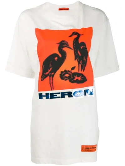 Shop Heron Preston Logo Print T-shirt In White