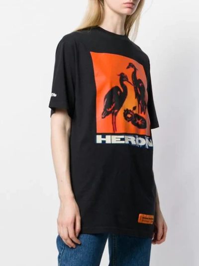 Shop Heron Preston Logo Print T-shirt In Black