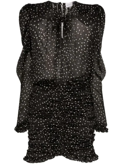 Shop Magda Butrym Barletta Polka-dot Mini Dress In Black