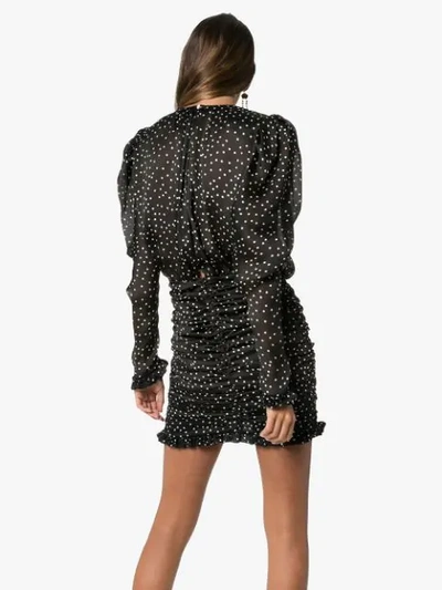 Shop Magda Butrym Barletta Polka-dot Mini Dress In Black