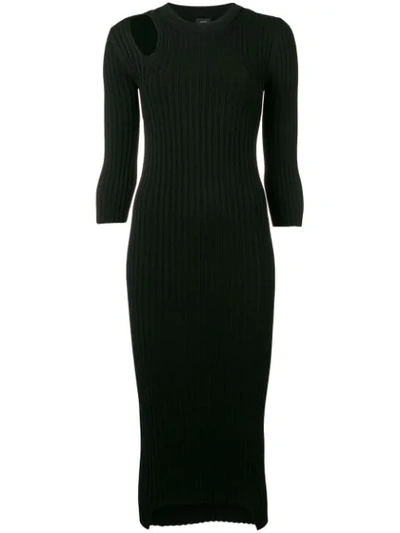 Shop Joseph Ribbed Knit Sweater Dress - Black