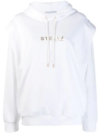 Shop Stella Mccartney Logo Hoodie In White