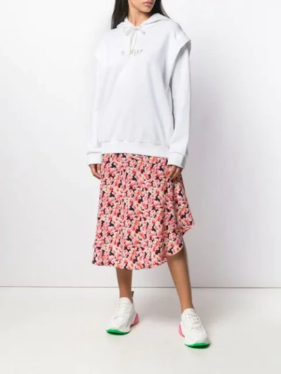 Shop Stella Mccartney Logo Hoodie In White