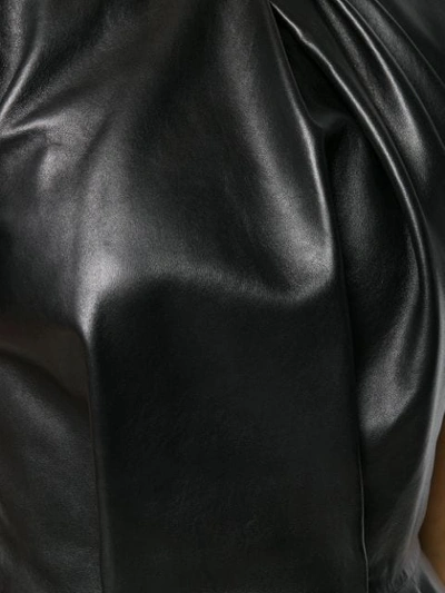 Shop Alexander Mcqueen Peplum Midi Dress In Black