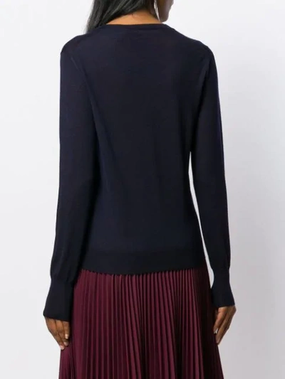 Shop Nuur Long Sleeved Pullover In Blue