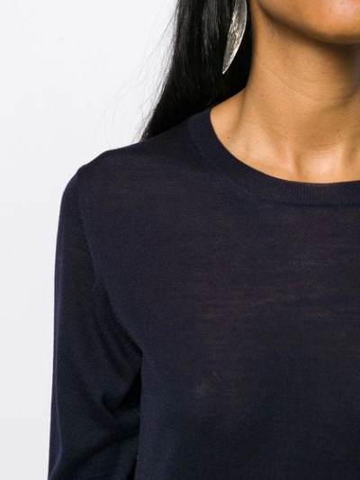 Shop Nuur Long Sleeved Pullover In Blue