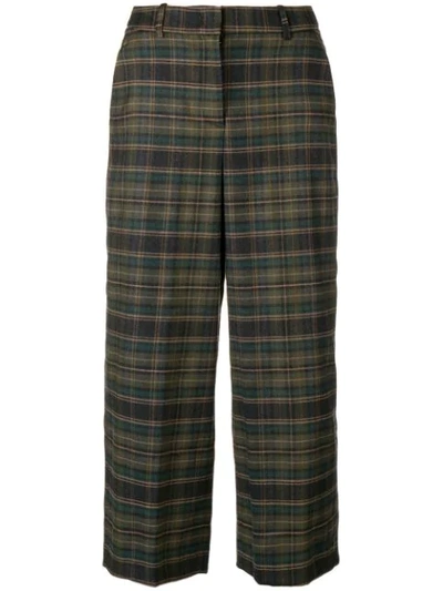 Shop Kiltie Cropped Trousers - Green