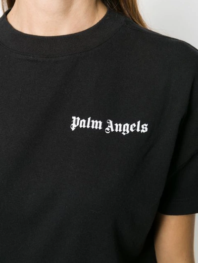 Shop Palm Angels Ruffled Details T-shirt In Black