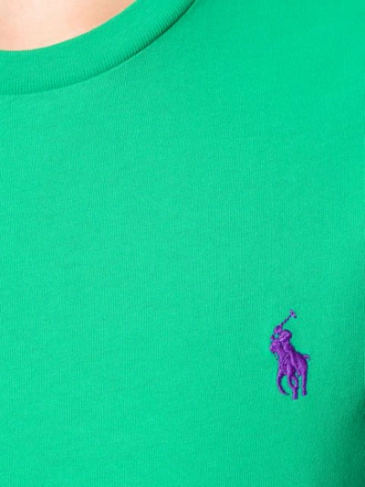 Shop Polo Ralph Lauren Embroidered Logo T In Green