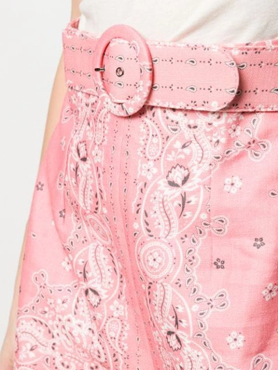 Shop Zimmermann Bandana Print Shorts In Pink