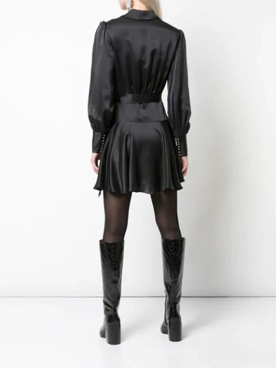 Shop Zimmermann Short Wrap-style Dress In Black
