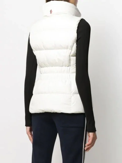 Shop Moncler Atka Quilted Gilet In White