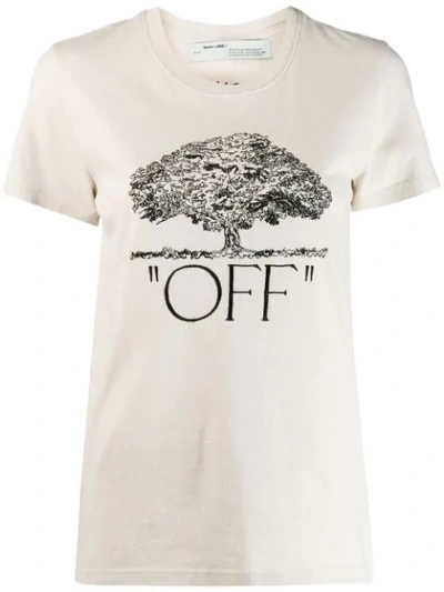 Shop Off-white Arrows Printed T-shirt In Neutrals