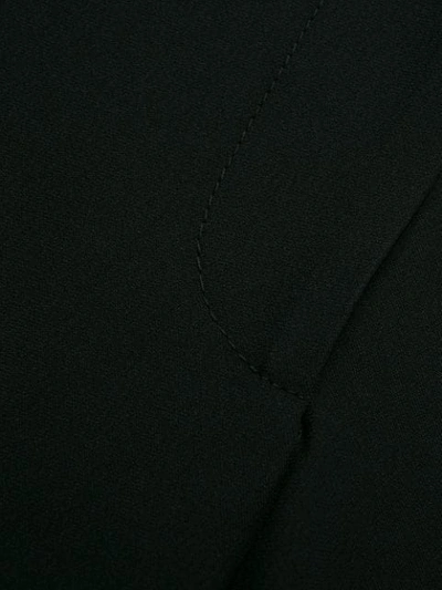 Shop Alexander Mcqueen Cropped Zip Front Trousers In Black