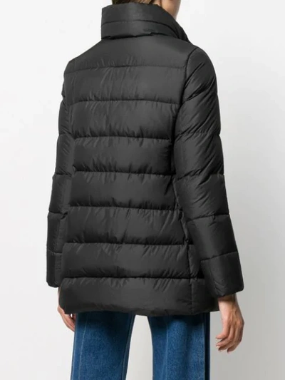 Shop Moorer Zipped-up Padded Jacket In Black