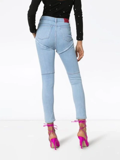 ALESSANDRA RICH DETACHABLE SKINNY JEANS - 蓝色