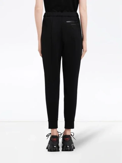 Shop Prada Zipped Details Track Pants In Black