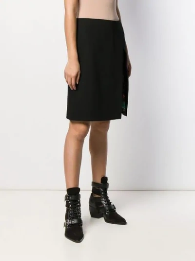 Shop Etro A-line Skirt With Front Slit In 0001