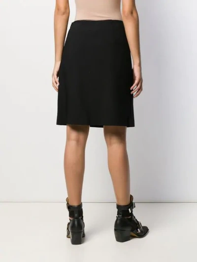 Shop Etro A-line Skirt With Front Slit In 0001