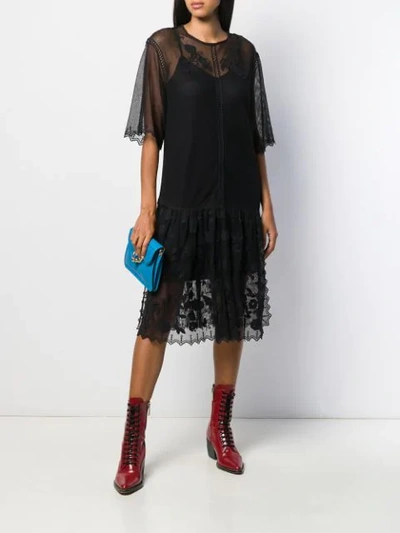 Shop See By Chloé Lace Slip Dress In Black