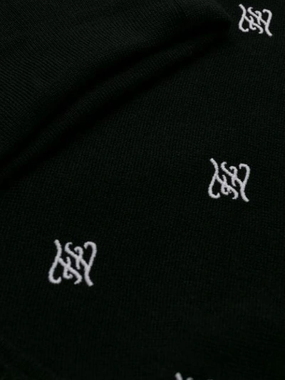 Shop Fendi Karligraphy Motif Turtle Neck Pullover In Black
