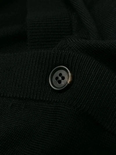 Shop Prada Buckle Detail Cardigan In Black