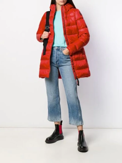 Shop Parajumpers Slim Fit Puffer Coat In 722 Tomato