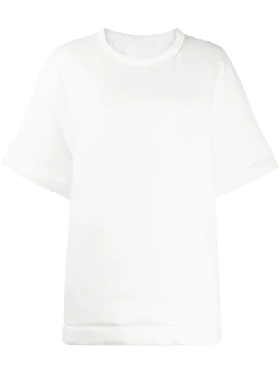 Shop Mm6 Maison Margiela Padded T-shirt In White