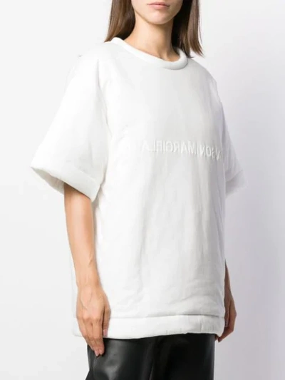 Shop Mm6 Maison Margiela Padded T-shirt In White