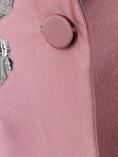 Shop Alexander Mcqueen Floral Brocade Blazer In Pink