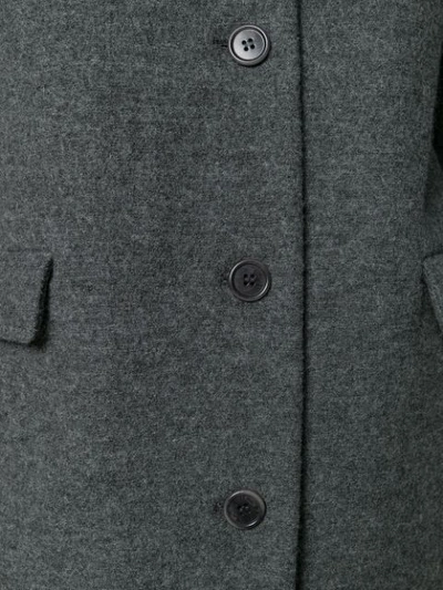 Shop Aspesi Signal Breasted Coat - Grey