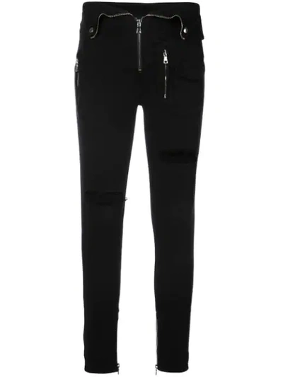 Shop Rta Distressed Skinny Jeans In Black