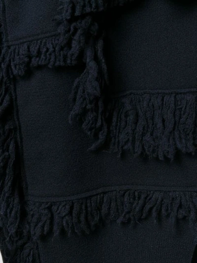 Shop Stella Mccartney Shaggy-knit Layered Cardigan In Blue