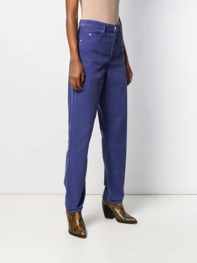 Shop Isabel Marant Étoile High Waisted Tapered Trousers In Blue
