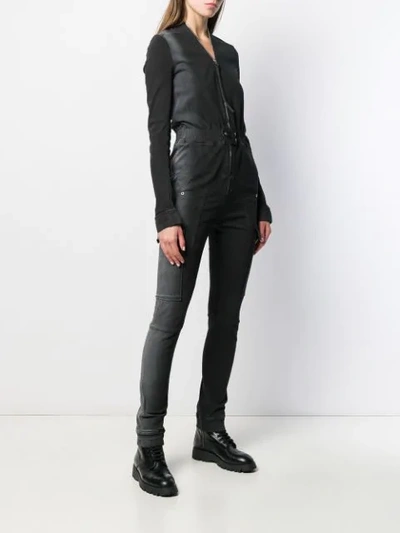 Shop Rick Owens Cargo Bodybag Jumpsuit In Black