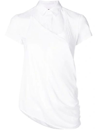 Shop Y's Poplin Panel Shirt - White