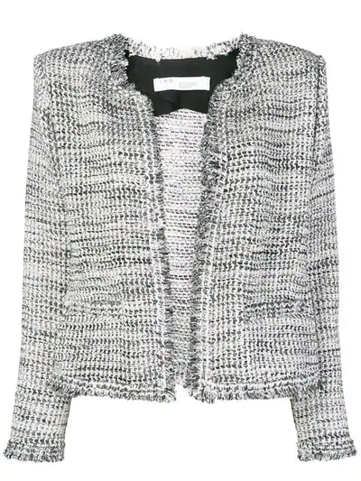 Unplug Metallic Tweed Jacket In Grey