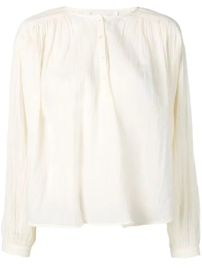 Shop Les Coyotes De Paris Sophie Blouse In Neutrals