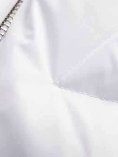 Shop Khrisjoy Logo Drawstring Puffer Jacket In White