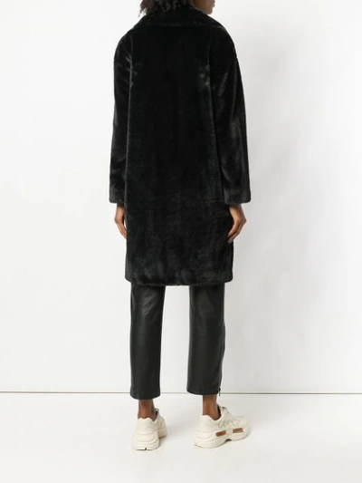 Shop Stand Studio Soft Teddy Coat In Black