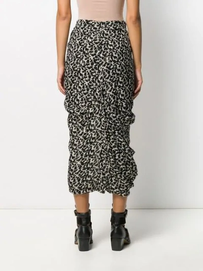Shop Isabel Marant Ixora Asymmetric Draped Skirt In Black