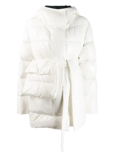 Shop Bacon Hooded Padded Jacket In White