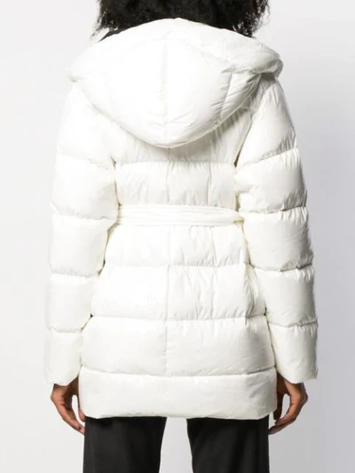 Shop Bacon Hooded Padded Jacket In White