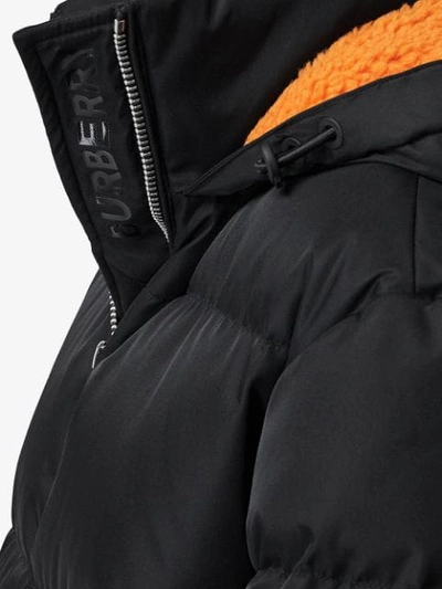 Shop Burberry Logo Detail Econyl® Puffer Coat In Black