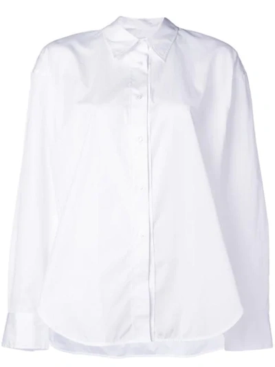 Shop Lareida Oversized Button Shirt - White