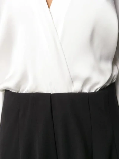 Shop Brunello Cucinelli Wrap Front Jumpsuit In Black ,white