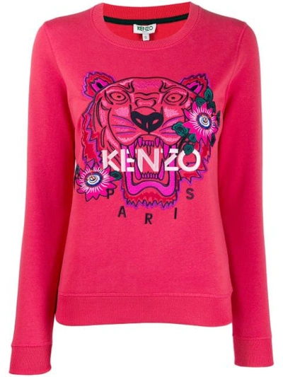KENZO TIGER刺绣套头衫 - 粉色