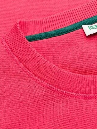 Shop Kenzo Sweatshirt Mit Tigerstickerei In Pink